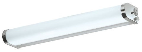 Lighting by AFX ASP117R8 Curved Profile 24-Inch Wall Bracket, Bright Aluminum with Ribbed White Extruded Acrylic Diffuser