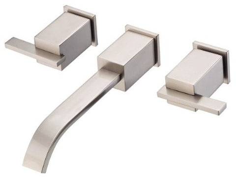 Danze D316244BNT Sirius Two Handle Wall Mount Lavatory Faucet Trim, Brushed Nickel, Valve Not Included