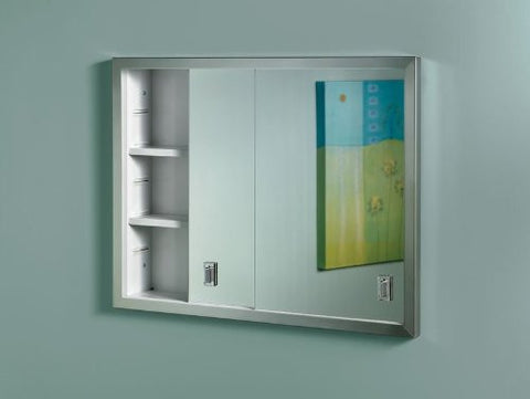 Jensen B703850 Contempora 2-Door Medicine Cabinet, 24-Inch by 19-Inch, Stainless Steel