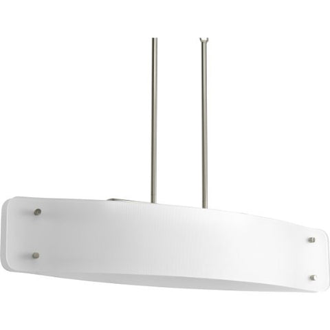 Progress Lighting P4185-09 Helium Four Light Chandelier, Brushed Nickel Finish