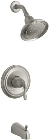 Kohler KT3954EBN Devonshire 1-Handle Rite-Temp Tub and Shower Faucet Trim Kit, Vibrant Brushed Nickel