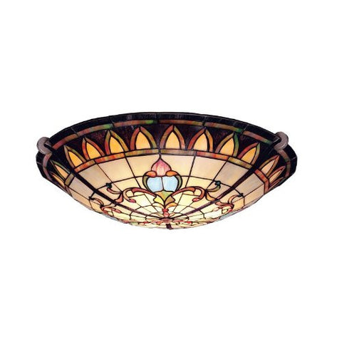 Kichler Lighting 69041 3-Light Art Glass Collection Semi-Flush Ceiling Light, Bronze Finish