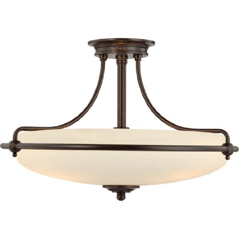 Quoizel GF1721PN Griffin 4 Light 21-Inch Semi Flush Mount, Palladian Bronze