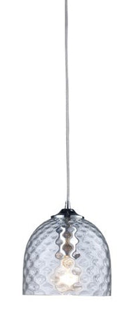 Elk 31080/1CLR Viva 1-Light Clear Pendant In Satin Nickel