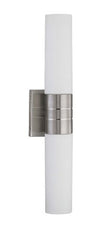 Nuvo Lighting 60/3955 Link 2-Light Double Tube Wall Sconce with White Glass, Brushed Nickel