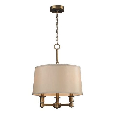 Elk Lighting 31264/3 Baxter Three Light Chandelier, Brushed Antique Brass