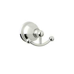 Rohl A6881PN Palladian Wall Mounted Double Robe Hook Clothes Hanger in Polished Nickel