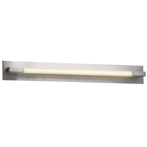 PLC Lighting 1046 SN 1 Light Vanity, Polis Collection, Satin Nickel Finish