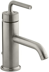 KOHLER K-14402-4A-BN Purist Single Control Lavatory Faucet with Straight Lever Handle, Vibrant Brushed Nickel