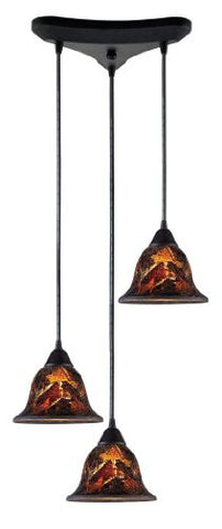 Elk 10144/3FS Firestorm 3-Light Pendant In Dark Rust