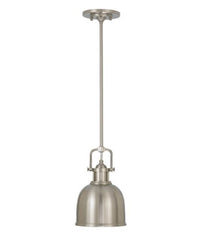 Murray Feiss P1145BS Parker Place Collection 1-Light Mini-Pendant, Brushed Steel Finish and Brushed Steel Shade
