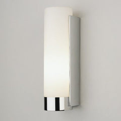 Robert Abbey C1310 Sconces with White Frosted Glass Shades, Polished Chrome Finish