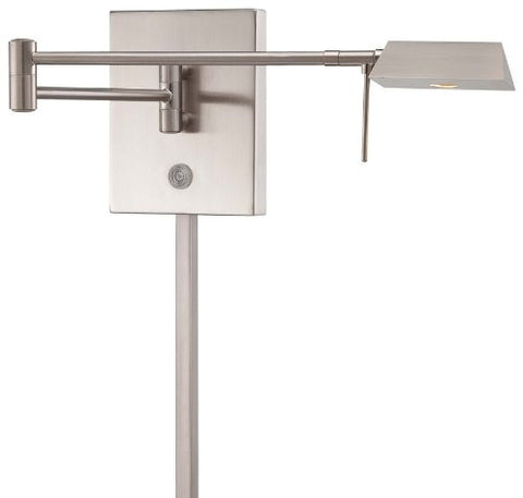 Kovacs P4318-084 1 Light 6.25" Height LED Plug In Wall Sconce in Brushed Nickel, Brushed Nickel