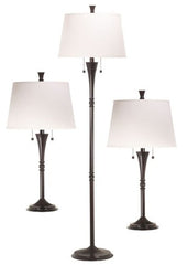 Kenroy Home Park Avenue 3-Piece Lamp Set with Oil-Rubbed Bronze Finish