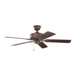 Kichler Lighting 339515TZP Renew Patio 52-Inch Wet Location Energy Star Ceiling Fan, Tannery Bronze Powder Coat Finish with Brown Abs Blades