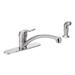 Moen 8717 Commercial M-Dura Single-Mount Kitchen Faucet with 12-Inch Spout Reach and Side Spray, 1.5-gpm, Chrome