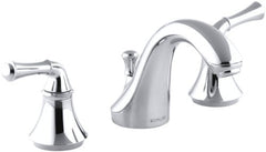 KOHLER K-10272-4A-CP Forte Widespread Lavatory Faucet with Traditional Lever Handles, Polished Chrome