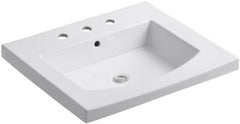 KOHLER K-2956-8-0 Persuade Curve Top and Basin Lavatory with 8-Inch Centers, White