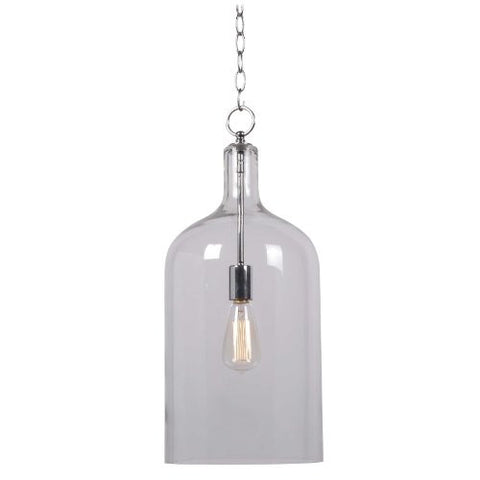 Kenroy Home 91830CLR Capri 1 Light Pendant, Clear Finish