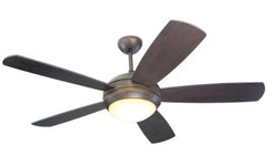 Monte Carlo 5DI52RBD-L Discus 52-Inch 5-Blade Ceiling Fan with Light Kit, Roman Bronze