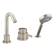 Hansgrohe 04127820 Talis S 3-Hole Thermostatic Tub Filler Trim, Brushed Nickel