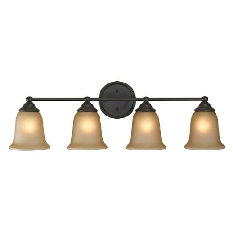 Elk Lighting 5604BB/10 Sudbury 4 Light Bath Bar, Oil Rubbed Bronze