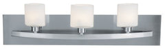 Access Lighting 53303-BS Cosmos 3-Light Wall/Vanity Sconce, Brushed Steel with Opal Glass