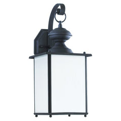 Sea Gull Lighting 84158D-12 1-Light Outdoor Wall Mount, Black Finish with Clear Beveled Glass