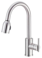 Danze D457058SS Parma Single-Handle Kitchen Faucet with Pull-Down Spout, Stainless Steel