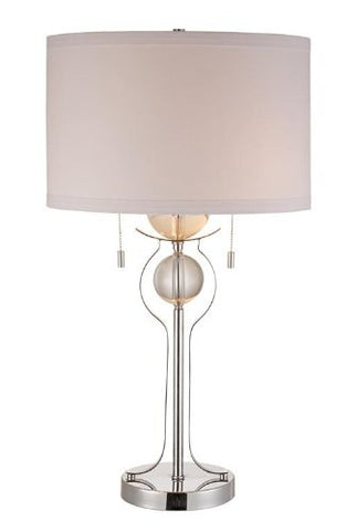 Stein World 96759 Table Lamp with Crystal Sphere Fonts, Polished Chrome