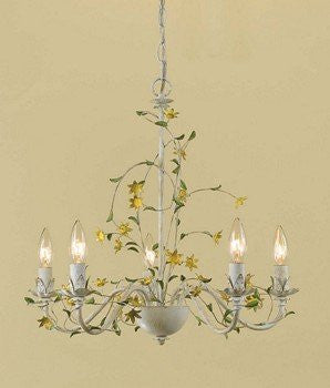 AF Lighting 7048-4H 4 Light Kansas Mini Chandelier, Cream