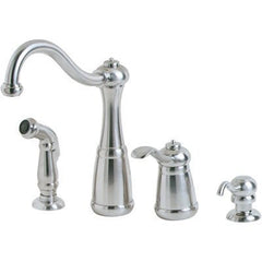 Pfister GT26-4NSS GT26-4NSS Marielle Single Handle Kitchen Faucet with Side Spray and Soap Dispenser, Stainless Steel