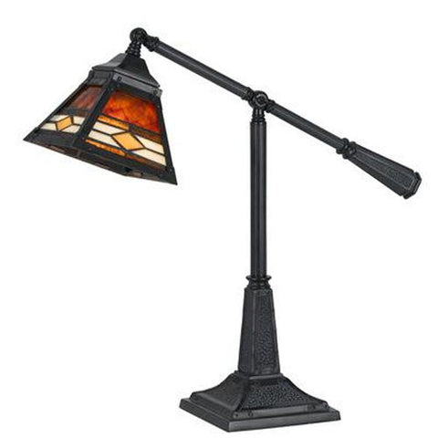 CAL LIGHTING BO-2311DK 60-watt Mica/Tiffany Balance Arm Dk Lp