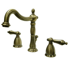Kingston Brass KB1973AL+ Heritage Widespread Lavatory Faucet, Vintage Brass