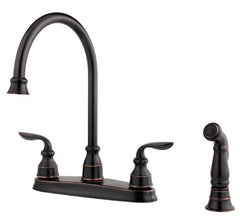Pfister Avalon 2-Handle 4-Hole High-Arc Kitchen Faucet w/Side Spray in Tuscan Bronze