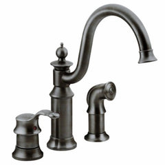 Moen S711ORB Waterhill One-Handle High Arc Kitchen Faucet, Oil Rubbed Bronze