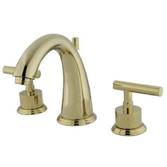 Kingston Brass KS2962CML+ Concord 8-Inch Widespread Lavatory Faucet with Brass Pop-Up, Polished Brass
