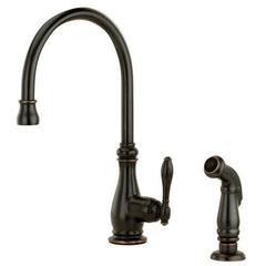 Pfister Alina 1-Handle 4-Hole High-Arc Kitchen Faucet w/Side Spray in Tuscan Bronze