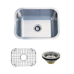 Kingston Brass KZKU23189BN Gourmetier Undermount Single Bowl Kitchen Sink Combo with Strainer and Grid