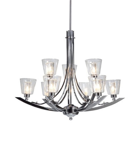 Artcraft Lighting AC1099CH Elgin Nine-Light Chandelier, Chrome