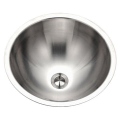 Houzer CRTO-1620-1 Opus 14-3/8-Inch Diameter Round Drop-In Stainless Steel Lavatory Sink with Overflow