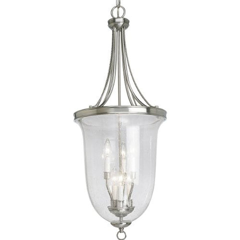 Progress Lighting P3754-09 6-Light Foyer Pendant, Brushed Nickel