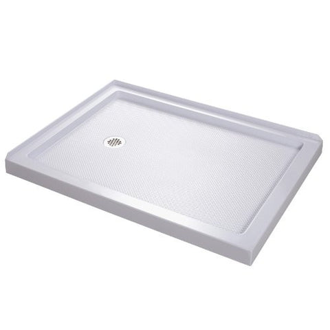 DreamLine DLT-1034481 SlimLine 34-Inch x 48-Inch Double Threshold Shower Base, White