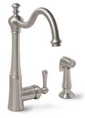 Premier 120025LF Sonoma Lead-Free Single-Handle Kitchen Faucet with Matching Side Spray, Brushed Nickel