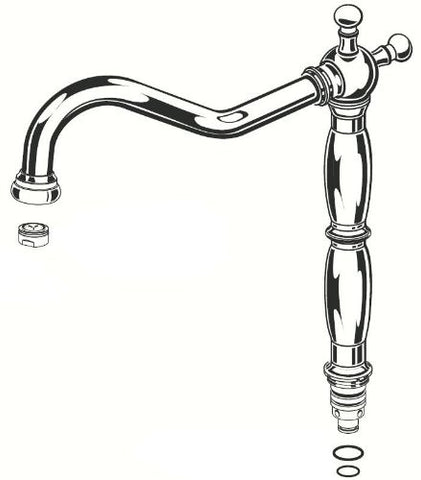 American Standard M962211-0020A SPOUT -CULINAIRE- 4233400 Polished Chrome