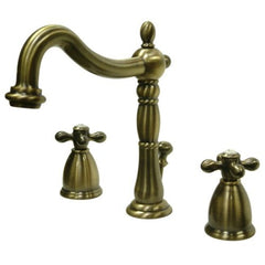 Kingston Brass KB1973AX Heritage Widespread Lavatory Faucet, Vintage Brass