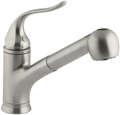 KOHLER K-15160-BN Coralais Single Control Pullout Spray Kitchen Sink Faucet, Vibrant Brushed Nickel