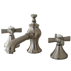 KINGSTON BRASS KS7068ZX Millennium Widespread Lavatory Faucet with Brass Pop-Up, Satin Nickel