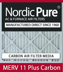 Nordic Pure 16x30x1M11+C-6 MERV 11 Plus Carbon AC Furnace Air Filters, Qty 6